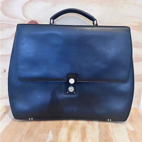 Gianni Versace - Business Bag Medusa - Black Silver Men's Authentic - Y5032